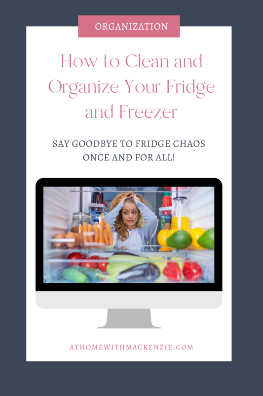 Woman starring into fridge pulling on her hair - How to Clean and Organize your Fridge and Freezer